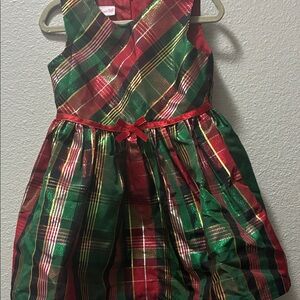 Bonnie Jean Red and Green Dress with Bow